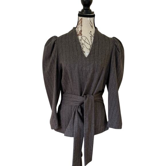 EUC Sea New York Top Noemie Blouse with Belted Waist - Size 8 - Picture 6 of 12